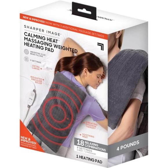 Other Calming Heat Massaging Weighted Heating Pad By Sharper Image Poshmark